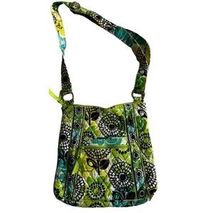 Vera Bradley Quilted Floral Cross Body Satchel Purse